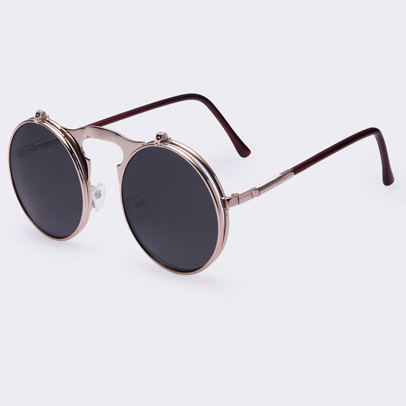 VINTAGE STEAMPUNK Sunglasses round Designer steam punk Metal women COATING SUNGLASSES Men Retro CIRCLE SUN GLASSES-Dollar Bargains Online Shopping Australia