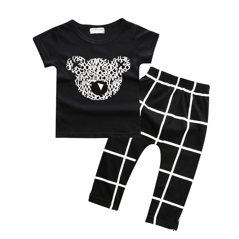 Baby boys t-shirt + long pants 2Pieces baby clothes children tracksuit summer baby girls clothing set roupa infantil menina-Dollar Bargains Online Shopping Australia