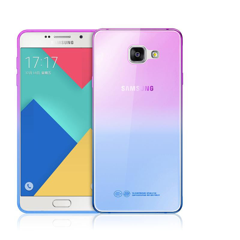 Fashion Soft TPU Gradient Color Back Cover Case for Samsung Galaxy A3 A5 A7 J1 J3 J5 J7 S3 S4 S5 S6 S7 Edge Grand Prime-Dollar Bargains Online Shopping Australia