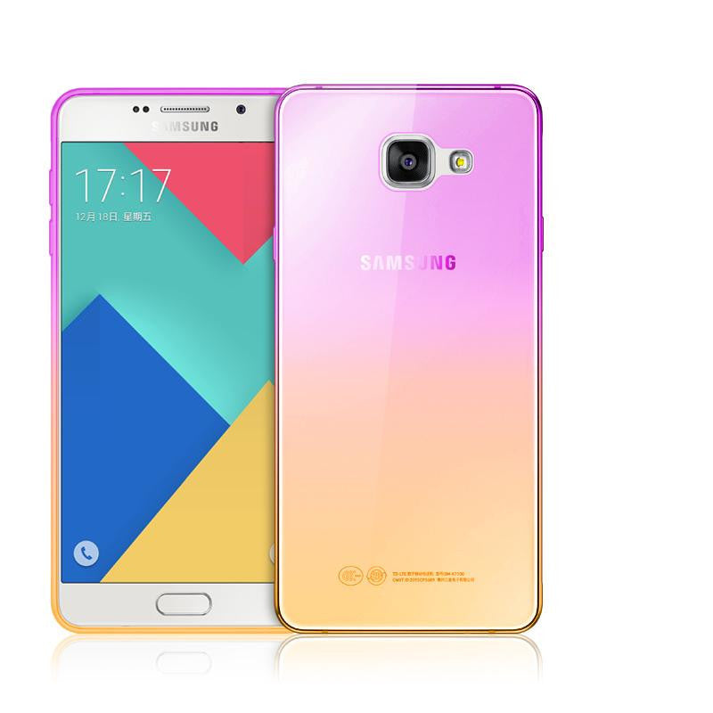 Fashion Soft TPU Gradient Color Back Cover Case for Samsung Galaxy A3 A5 A7 J1 J3 J5 J7 S3 S4 S5 S6 S7 Edge Grand Prime-Dollar Bargains Online Shopping Australia