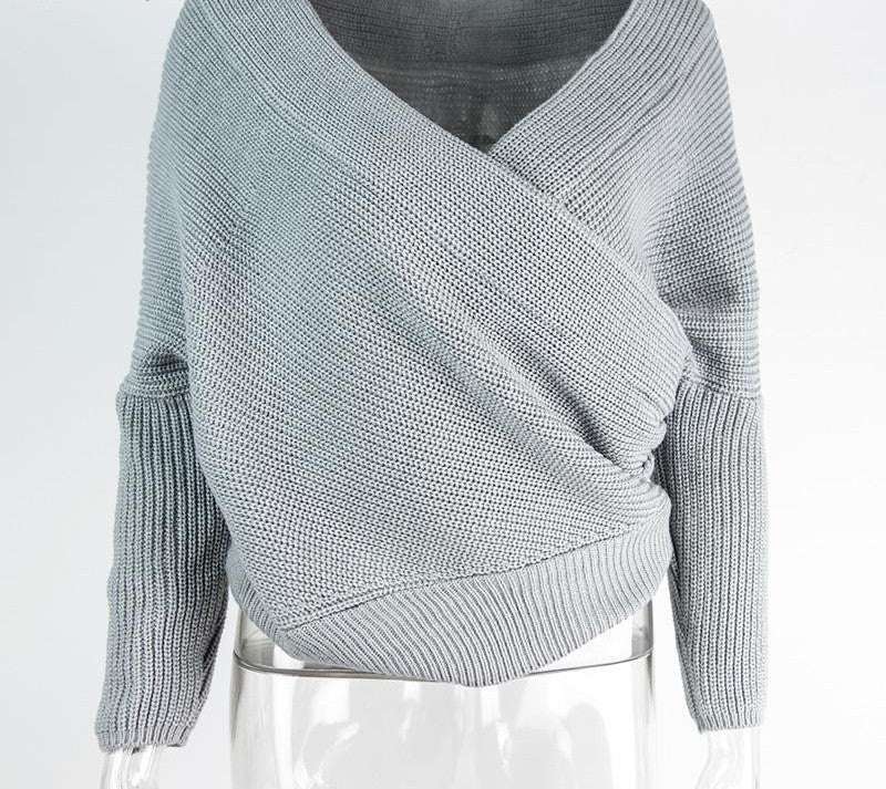 V Neck Sweater Loose Long Top Jumper - CelebritystyleFashion.com.au online clothing shop australia