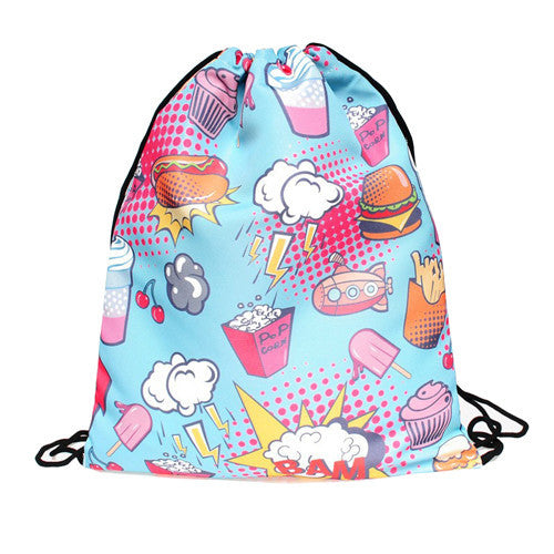 Women Emoji Backpack 3D printing travel softback women mochila drawstring bag mens backpacks-Dollar Bargains Online Shopping Australia