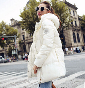 Wadded Jacket Female Women's Winter Jacket Down Cotton Hooded Coat Slim Parkas Ladies Jackets And Coats Plus Size XXL-Dollar Bargains Online Shopping Australia