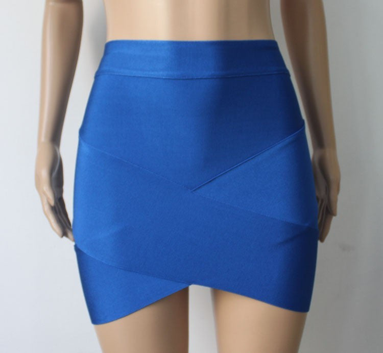 Women Sexy nude blue white Gold Silver Foil Celebrity Bandage Skirts Rayon Good Stretch Mini bodycon Pencil skirt - CelebritystyleFashion.com.au online clothing shop australia