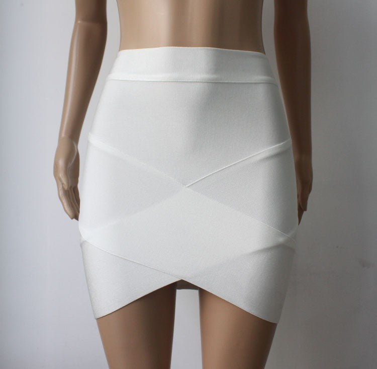 Women Sexy nude blue white Gold Silver Foil Celebrity Bandage Skirts Rayon Good Stretch Mini bodycon Pencil skirt - CelebritystyleFashion.com.au online clothing shop australia