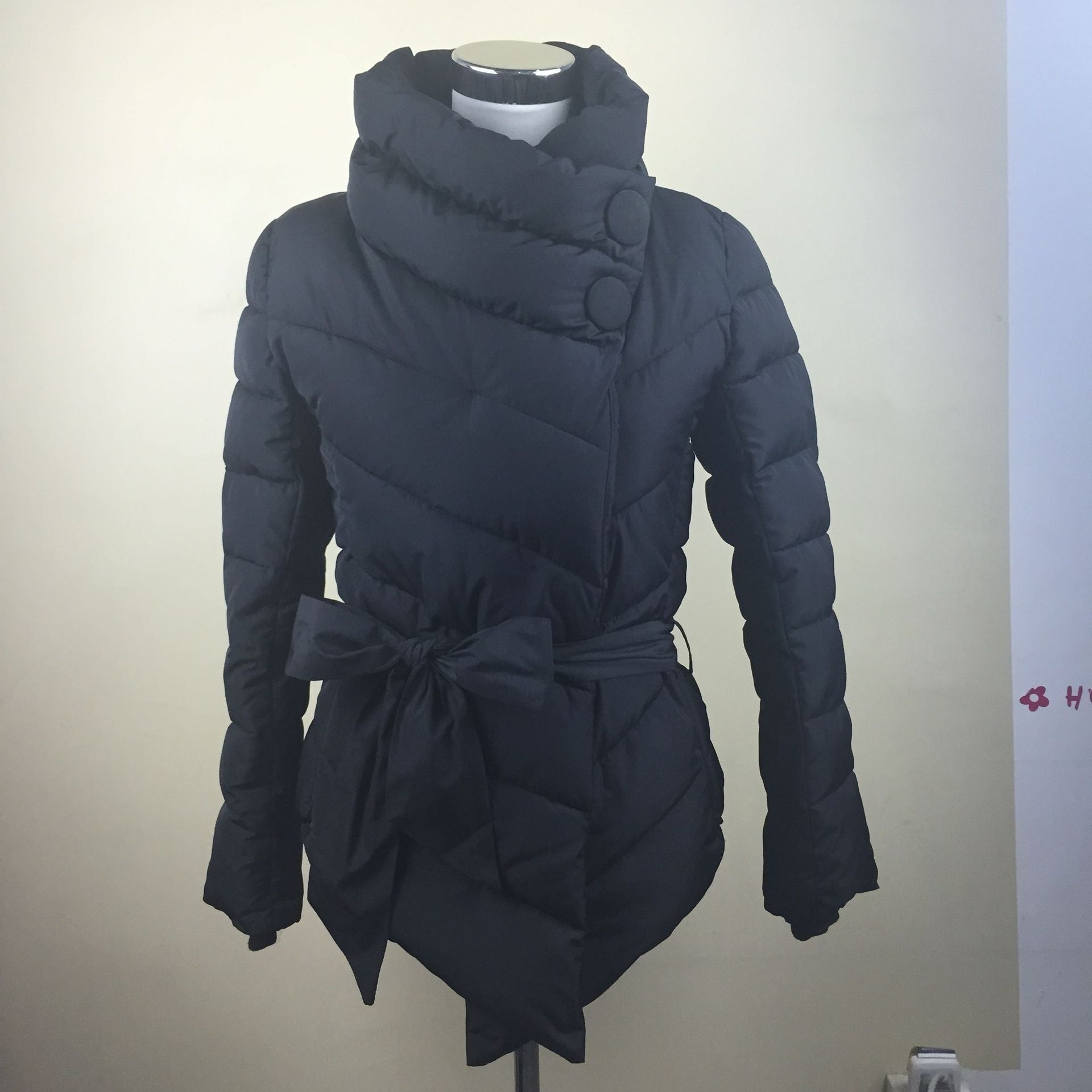 winter jacket women Down Jacket coat irrgeular high collar with belt parkas for women winter colors warm outerwear coats-Dollar Bargains Online Shopping Australia
