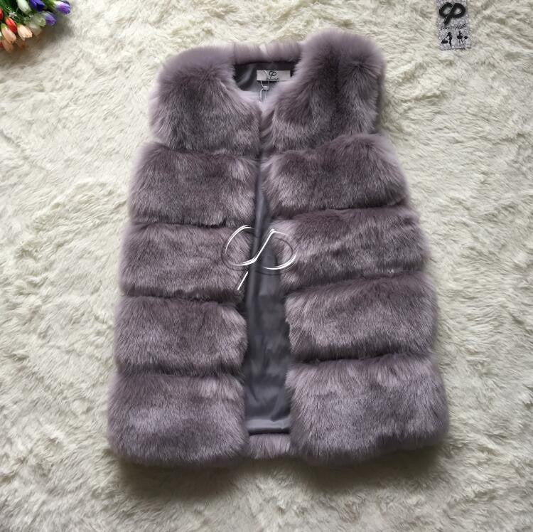 Fashion Winter Women Fur Vest Faux Fox Fur Vests Woman Fake Fur Coat Jacket Female Ladies Fur Coats Size S-XXXL-Dollar Bargains Online Shopping Australia
