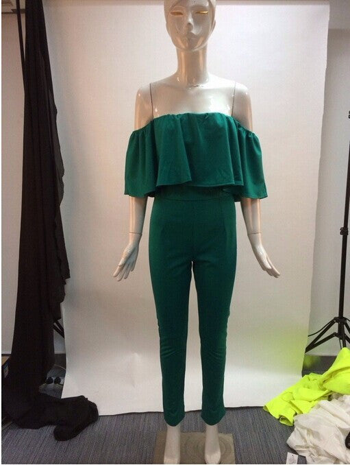 Arrival Ruffles Regular Fashion Sexy Brooke Jumpsuit And Color Rompers Strapless Wave Piece Pants Ce6320-Dollar Bargains Online Shopping Australia