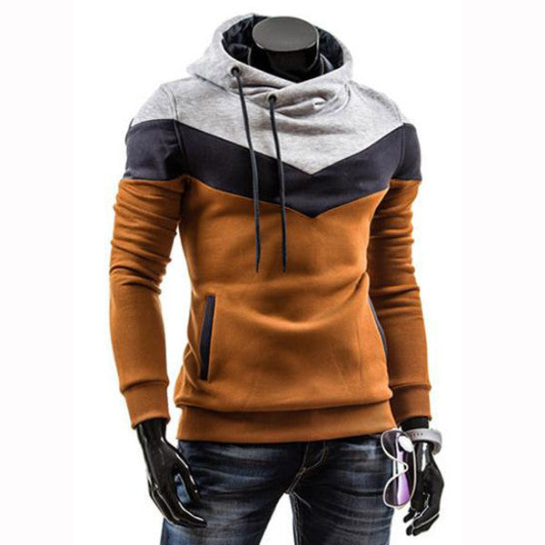 Autumn Slim Hoodies Men Sweatshirt Long Sleeve Pullover Hooded Sportswear Male Patchwork Fleece Tracksuit-Dollar Bargains Online Shopping Australia