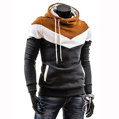 Autumn Slim Hoodies Men Sweatshirt Long Sleeve Pullover Hooded Sportswear Male Patchwork Fleece Tracksuit-Dollar Bargains Online Shopping Australia