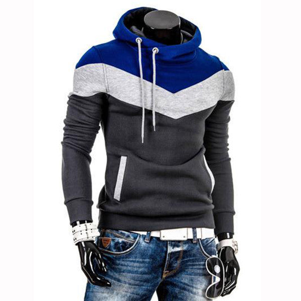 Autumn Slim Hoodies Men Sweatshirt Long Sleeve Pullover Hooded Sportswear Male Patchwork Fleece Tracksuit-Dollar Bargains Online Shopping Australia