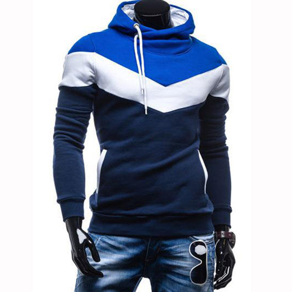 Autumn Slim Hoodies Men Sweatshirt Long Sleeve Pullover Hooded Sportswear Male Patchwork Fleece Tracksuit-Dollar Bargains Online Shopping Australia