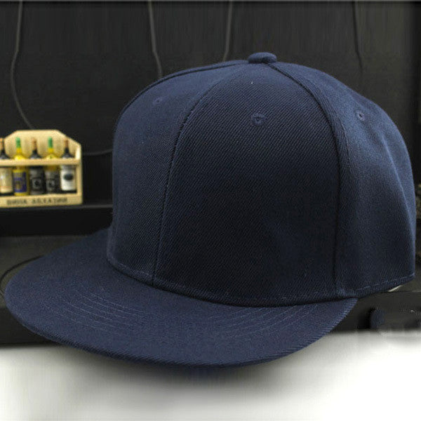 Adjustable Men Women Baseball Cap Solid Hip Hop Snapback Flat Peaked Hat Visor-Dollar Bargains Online Shopping Australia