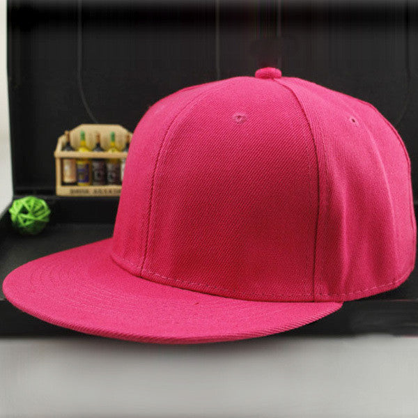 Adjustable Men Women Baseball Cap Solid Hip Hop Snapback Flat Peaked Hat Visor-Dollar Bargains Online Shopping Australia