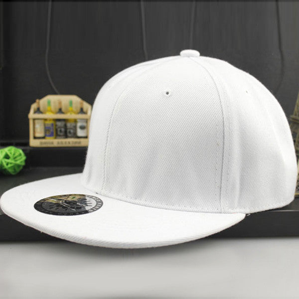 Adjustable Men Women Baseball Cap Solid Hip Hop Snapback Flat Peaked Hat Visor-Dollar Bargains Online Shopping Australia