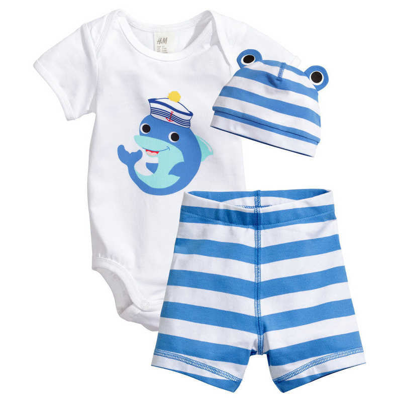 Boys Clothing Set Cotton 8Style Kids Clothes Baby Boy Girl Short Sleeve And Pants Set Cute Animal 3 PCS 1Set HB005-Dollar Bargains Online Shopping Australia