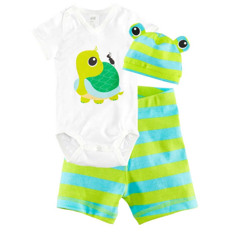 Boys Clothing Set Cotton 8Style Kids Clothes Baby Boy Girl Short Sleeve And Pants Set Cute Animal 3 PCS 1Set HB005-Dollar Bargains Online Shopping Australia