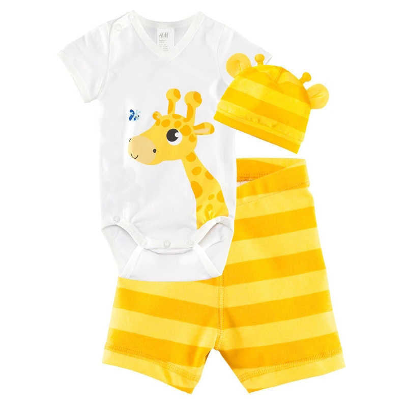 Boys Clothing Set Cotton 8Style Kids Clothes Baby Boy Girl Short Sleeve And Pants Set Cute Animal 3 PCS 1Set HB005-Dollar Bargains Online Shopping Australia