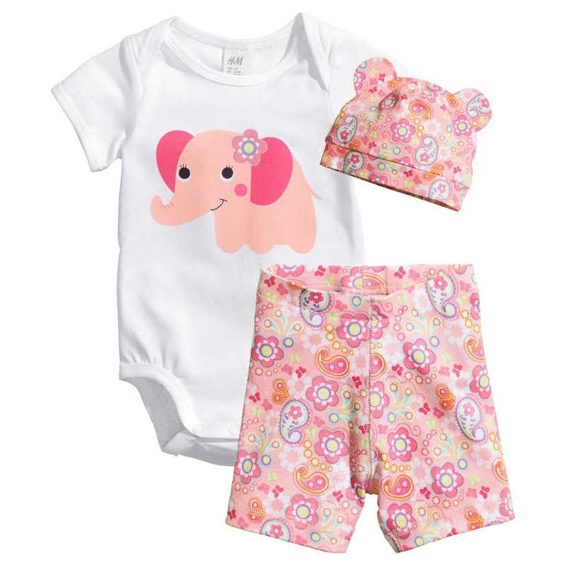 Boys Clothing Set Cotton 8Style Kids Clothes Baby Boy Girl Short Sleeve And Pants Set Cute Animal 3 PCS 1Set HB005-Dollar Bargains Online Shopping Australia