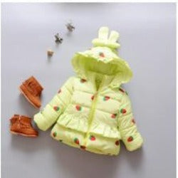 Baby girls clothes cotton-padded kids winter jacket Strawberry outwear parka children's clothing girls winter coats-Dollar Bargains Online Shopping Australia