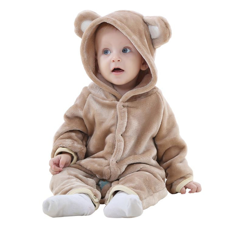 Spring Cute Baby Rompers Warm Long Sleeve Baby Clothes Autumn Coral Fleece Baby Girls boys Clothes Cartoon Jumpsuit JY018-Dollar Bargains Online Shopping Australia