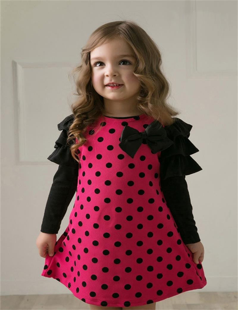 spring dot girls' dresses, children's clothes, children's princess gauze clothes, girl dress-Dollar Bargains Online Shopping Australia