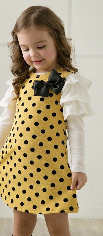 spring dot girls' dresses, children's clothes, children's princess gauze clothes, girl dress-Dollar Bargains Online Shopping Australia