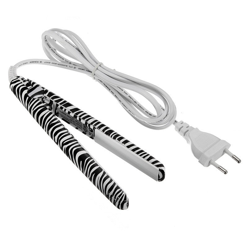 Electronic Professional Hairstyling Mini Portable Ceramic Flat Zebra Hair Straightener Irons Styling Tools-Dollar Bargains Online Shopping Australia