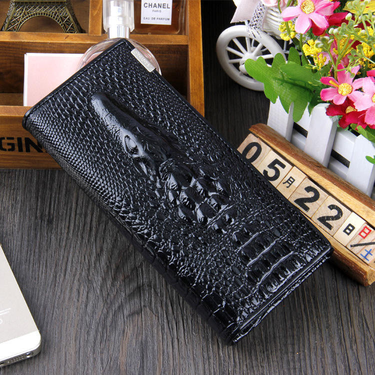 Women Wallet Female Coin Purses Holders Brand Genuine Leather 3D Embossing Alligator Ladies Crocodile Long Clutch Wallets-Dollar Bargains Online Shopping Australia