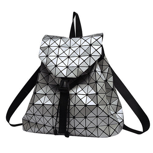 Women backpack geometric patchwork diamond lattice backpack famous brand drawstring bag-Dollar Bargains Online Shopping Australia