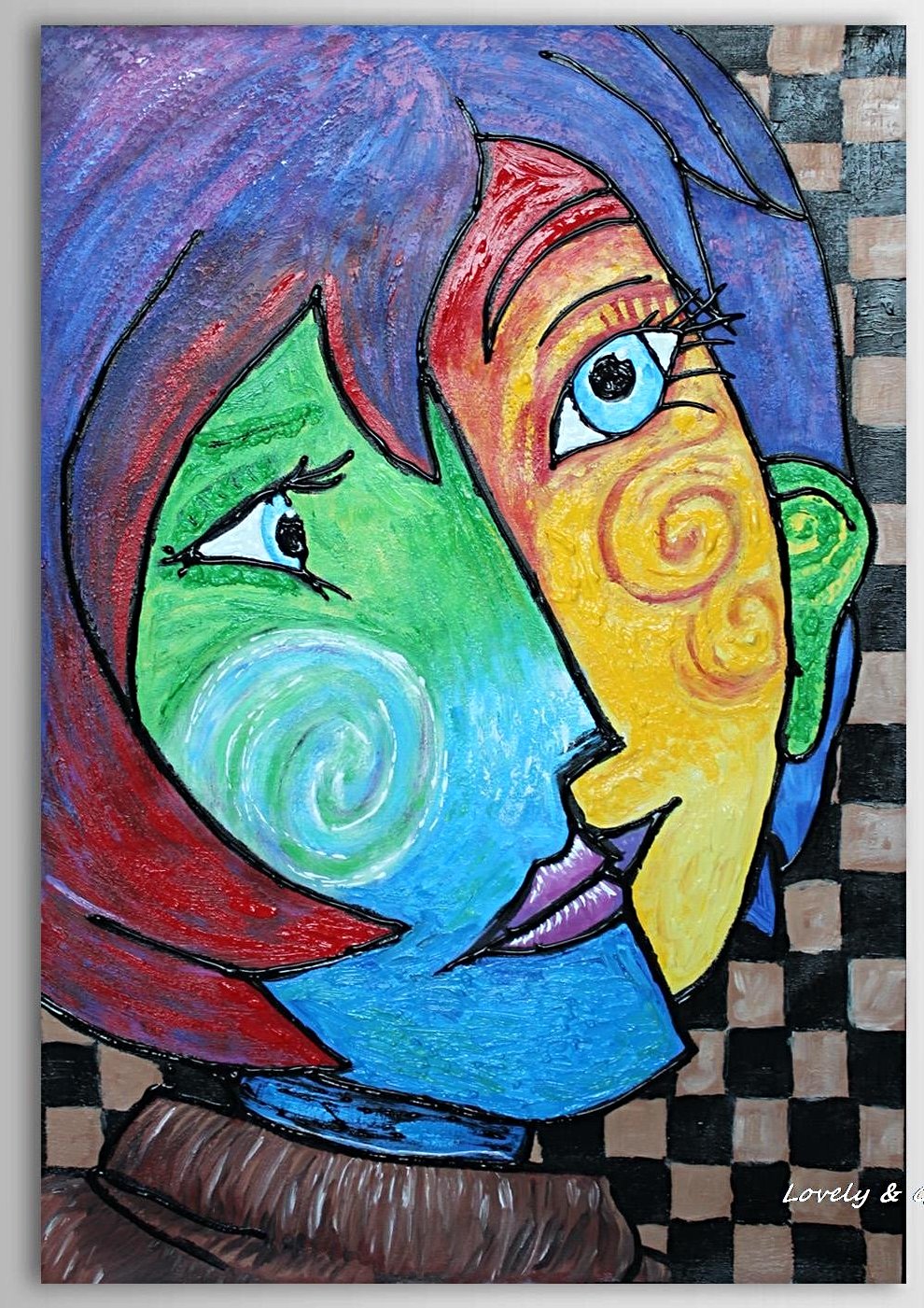 Large Handpainted Lover Rain Street Tree Lamp Landscape Oil Painting On Canvas Wall Art Wall Pictures For Living Room Home Decor Unframed-Dollar Bargains Online Shopping Australia