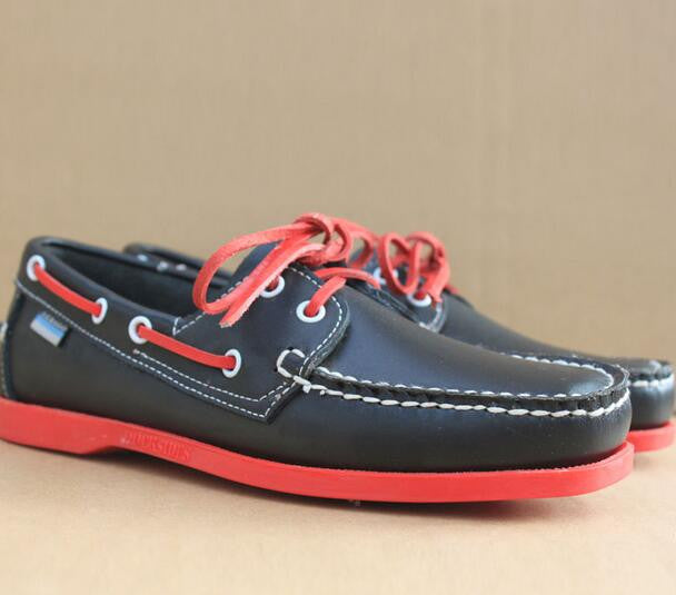 British Style Fashion Men Boat Shoes Spring Autumn Youth Lace Up Casual Comfortable Flat Men Shoes Round Toe Men Shoes-Dollar Bargains Online Shopping Australia
