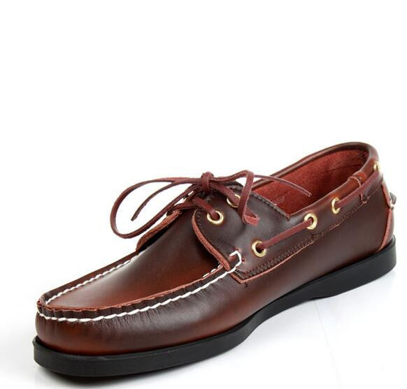 British Style Fashion Men Boat Shoes Spring Autumn Youth Lace Up Casual Comfortable Flat Men Shoes Round Toe Men Shoes-Dollar Bargains Online Shopping Australia