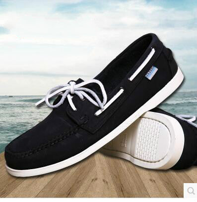 British Style Fashion Men Boat Shoes Spring Autumn Youth Lace Up Casual Comfortable Flat Men Shoes Round Toe Men Shoes-Dollar Bargains Online Shopping Australia