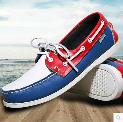 British Style Fashion Men Boat Shoes Spring Autumn Youth Lace Up Casual Comfortable Flat Men Shoes Round Toe Men Shoes-Dollar Bargains Online Shopping Australia