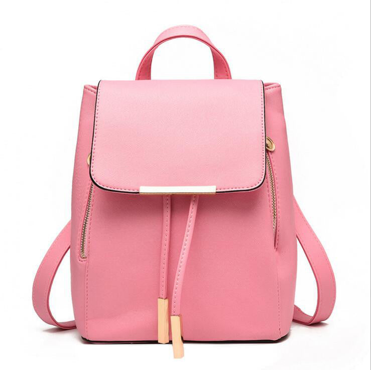 Women Backpack High Quality PU Leather Mochila Escolar School Bags For Teenagers Girls Top-handle Backpacks Herald Fashion-Dollar Bargains Online Shopping Australia