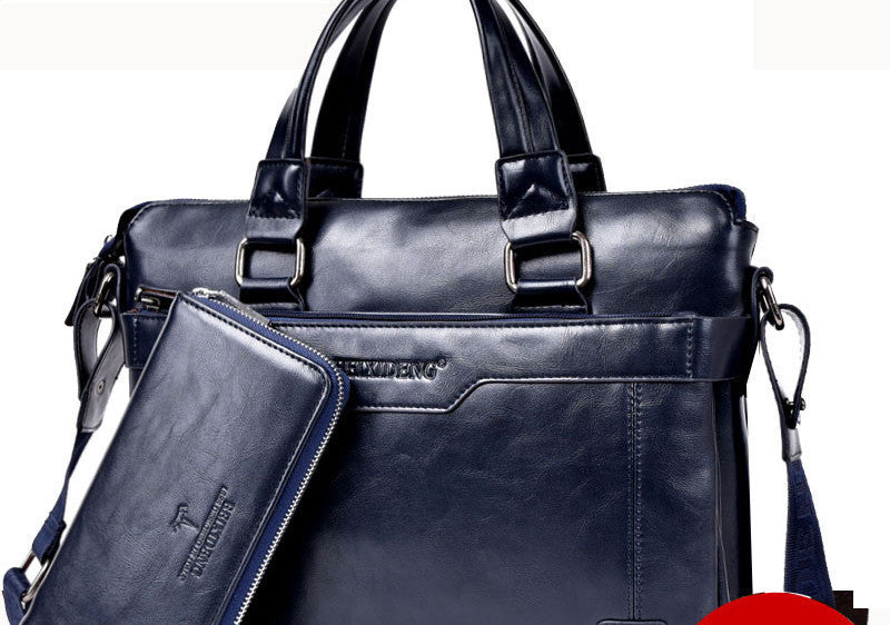 luxury leather men's briefcase leather business briefcase bag shoulder bag men's messenger bag tote handbag-Dollar Bargains Online Shopping Australia