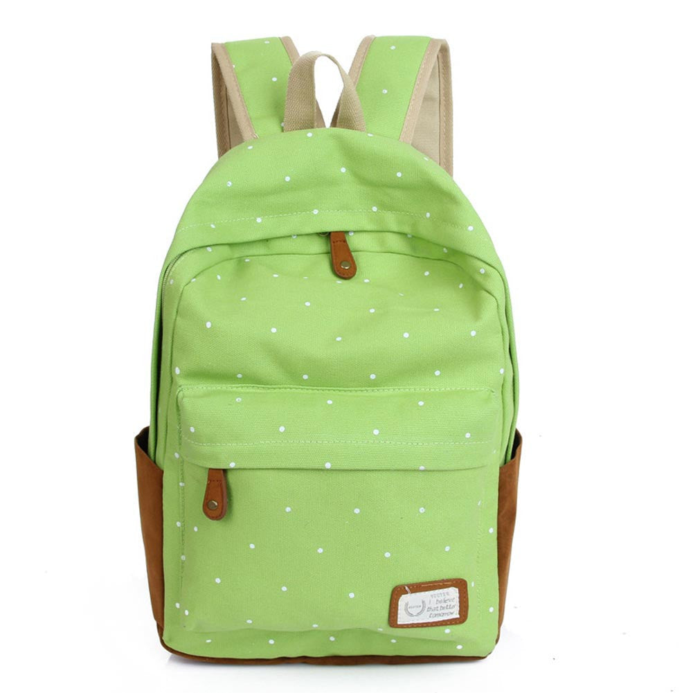 Trendy casual canvas backpack women fashion school bags for girls dot printing backpack shoulder bags mochila-Dollar Bargains Online Shopping Australia