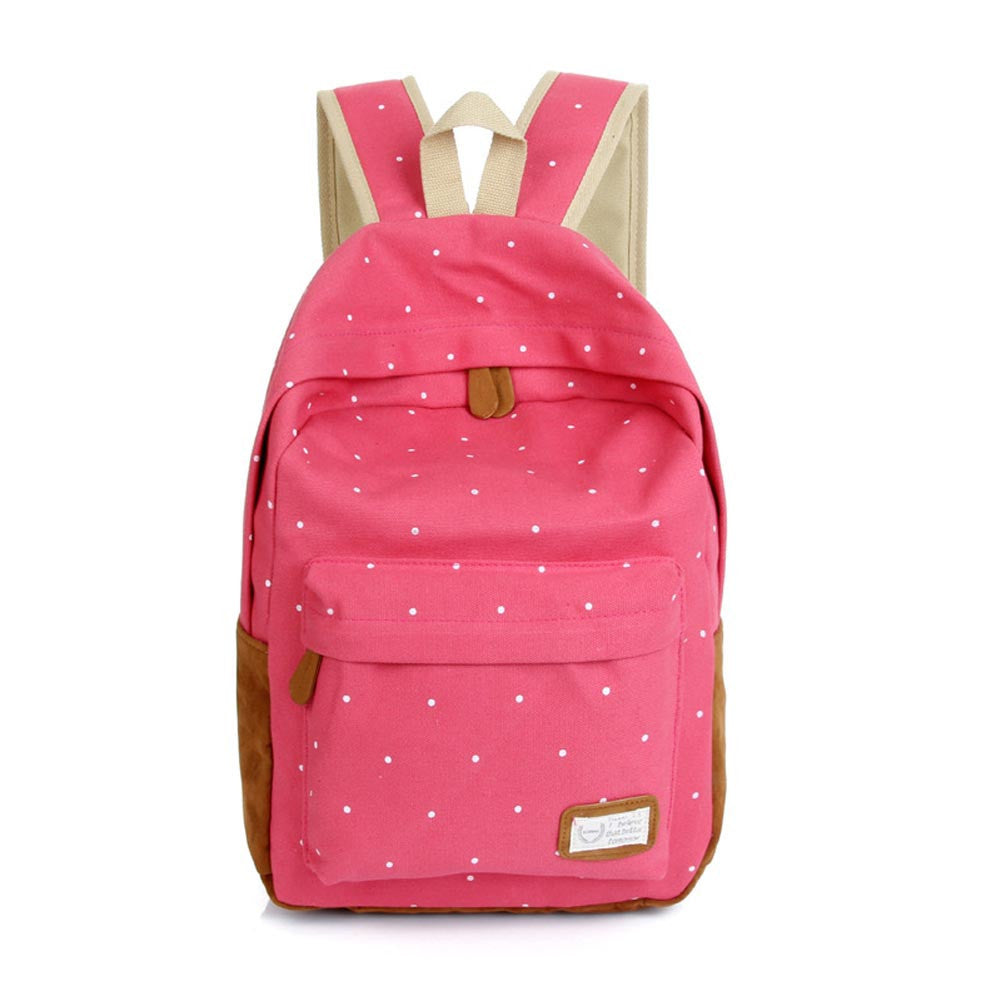 Trendy casual canvas backpack women fashion school bags for girls dot printing backpack shoulder bags mochila-Dollar Bargains Online Shopping Australia