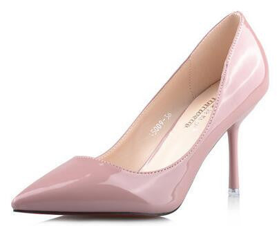Fashion shoes women Pumps female shoes leather nude pointed toe heeled shoes women thin heels bridal wedding shoes-Dollar Bargains Online Shopping Australia