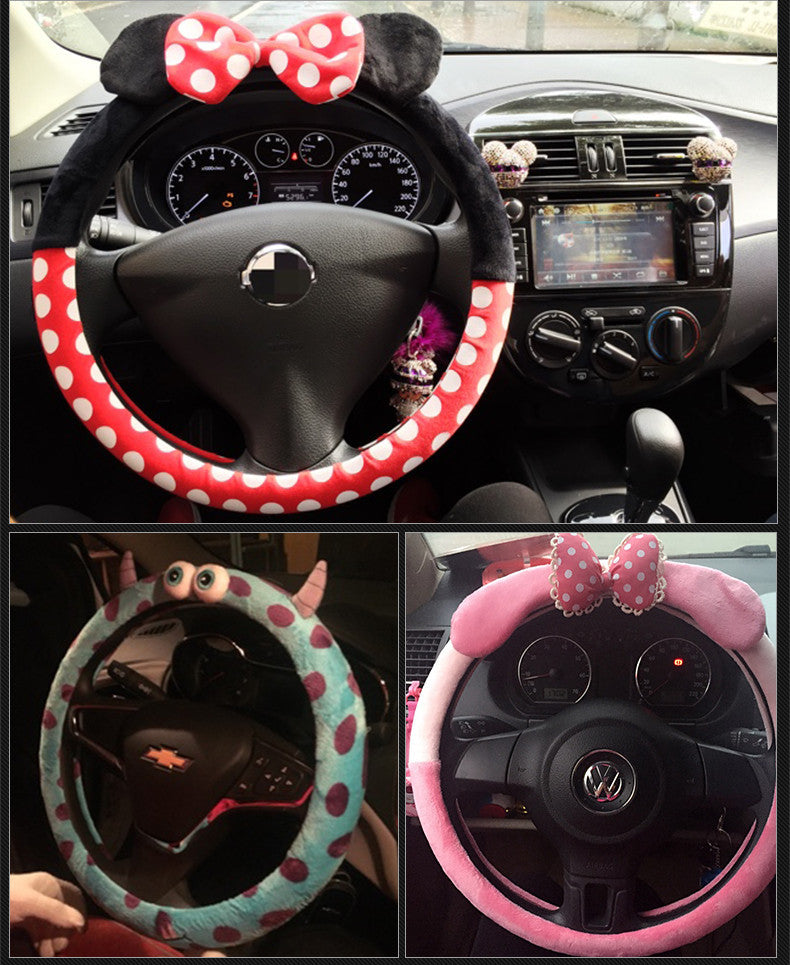 Car Styling Bow Car Steering Wheel Cover cute Cartoon Universal Interior Accessories Set Women 16designs-Dollar Bargains Online Shopping Australia