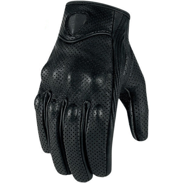 Motorcycle Gloves Real Genuine Leather All Season Glove Touch Screen Perforate Men Racing Motorbike-Dollar Bargains Online Shopping Australia