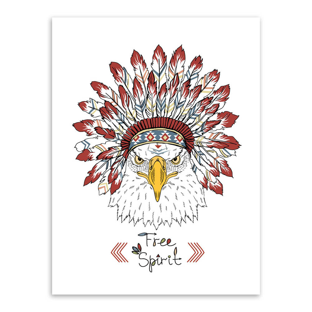 Indian Animals Head Hippie Fashion Deer Horse Zebra A4 Large Art Print Poster Wall Pictures Canvas Painting No Framed Home Decor-Dollar Bargains Online Shopping Australia