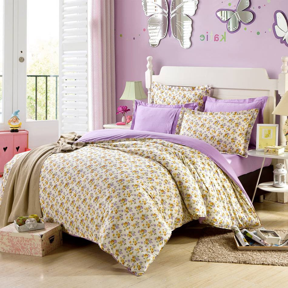 arrival 100% cotton blue stars 4pcs bedding set with duvet cover pillow case cotton fabric bed linen queen size-Dollar Bargains Online Shopping Australia