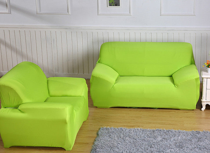 Green Color Tight All-inclusive Slipcover Stretch Fabric Elastic Sofa Cover Single/Two/Three/Four Seat Sofa Cover Home Decor-Dollar Bargains Online Shopping Australia