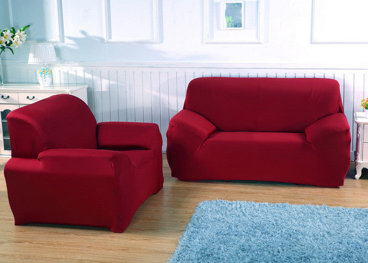 Green Color Tight All-inclusive Slipcover Stretch Fabric Elastic Sofa Cover Single/Two/Three/Four Seat Sofa Cover Home Decor-Dollar Bargains Online Shopping Australia