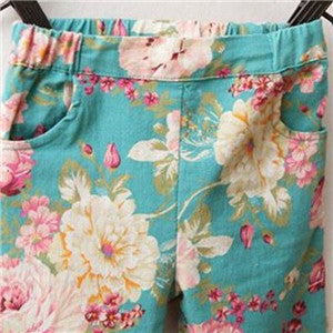 Kids Leggings Summer Girl Legging Cheap Floral Skinny Pencil Pants for Girls Children Pants - CelebritystyleFashion.com.au online clothing shop australia