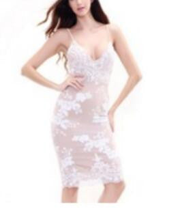 Love&Lemonade NEW Gold Sequined Lace V-Neck Party Dress TB 8850-Dollar Bargains Online Shopping Australia