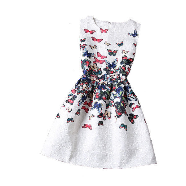 Casual Print Dress Women Fashion Printing Sleeveless Vest Dress Vestidos Vintage Woman tutu Svestido Party Dresses - CelebritystyleFashion.com.au online clothing shop australia