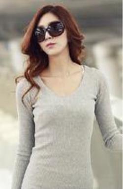 hot winter women Long Dress of micro V-neck dress sexy Slim package hip tight knit bottoming Dress Autumn Dress Vestidos - CelebritystyleFashion.com.au online clothing shop australia